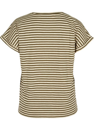 Stripete T-skjorte i bomull, Ivy Green Y/D, Packshot image number 1