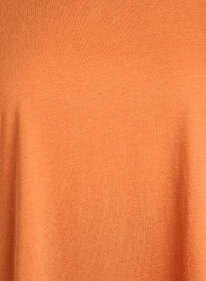 Kortermet t-skjorte i bomullsblanding, Orange, Packshot image number 2