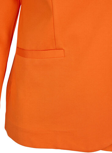 Enkel blazer med knapp og pyntelommer, Mandarin Orange, Packshot image number 3