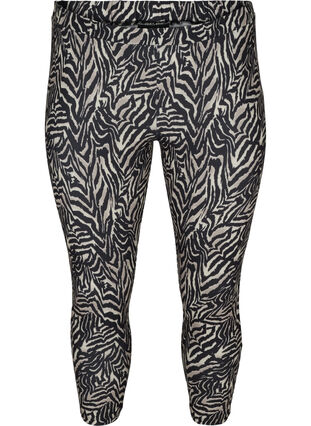 3/4-leggings med mønster, Black Zebra AOP, Packshot image number 0