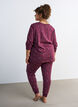 Nattbluse med et trykk, M&oslash;rk Bordeaux, Model image number 2