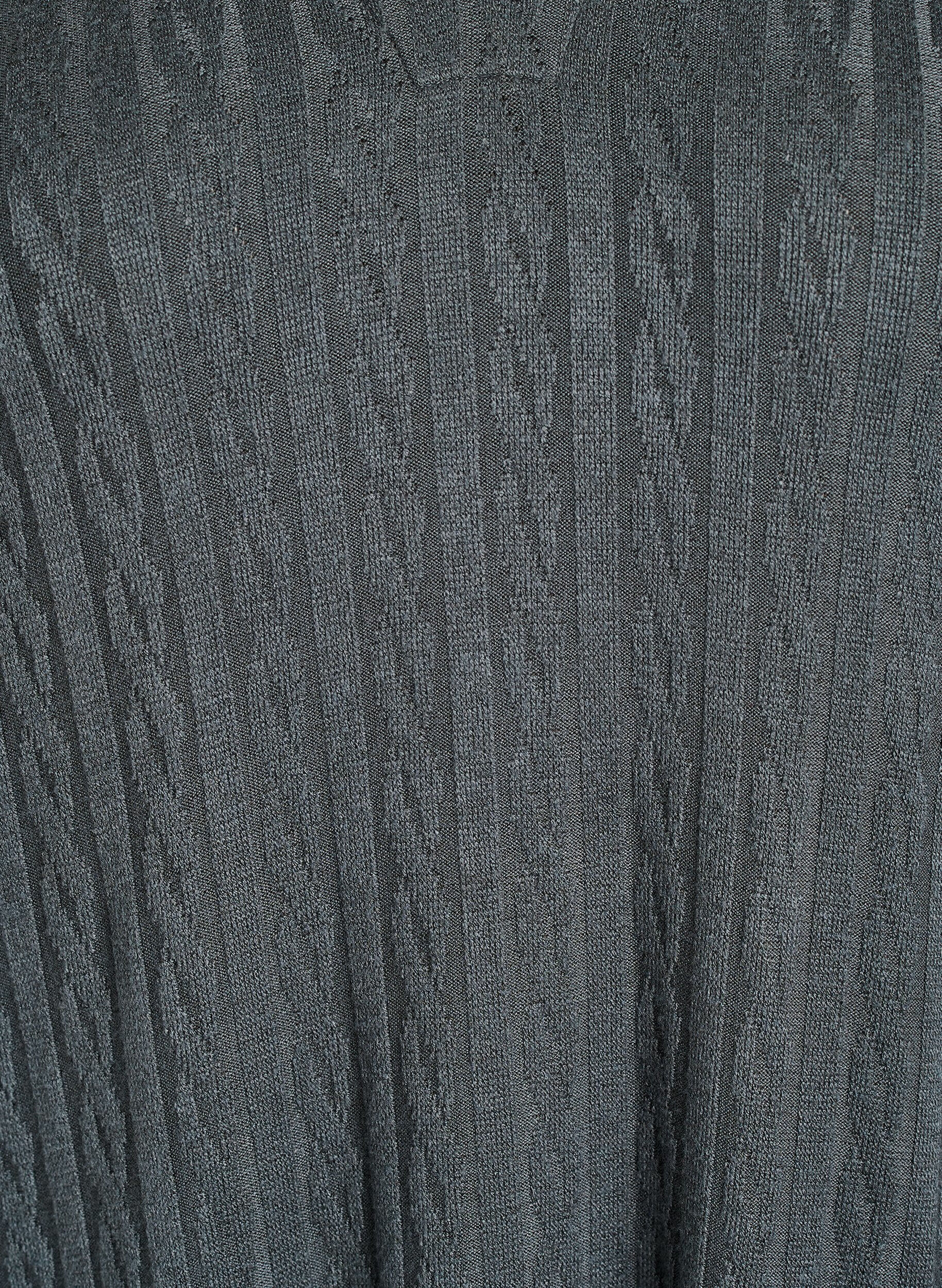 Zizzi Kjole med flettestruktur og V-hals, Gr&oslash;nn, Packshot image number 2