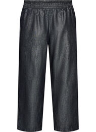 Jeans med rette ben og glittertr&aring;d, Gr&aring;