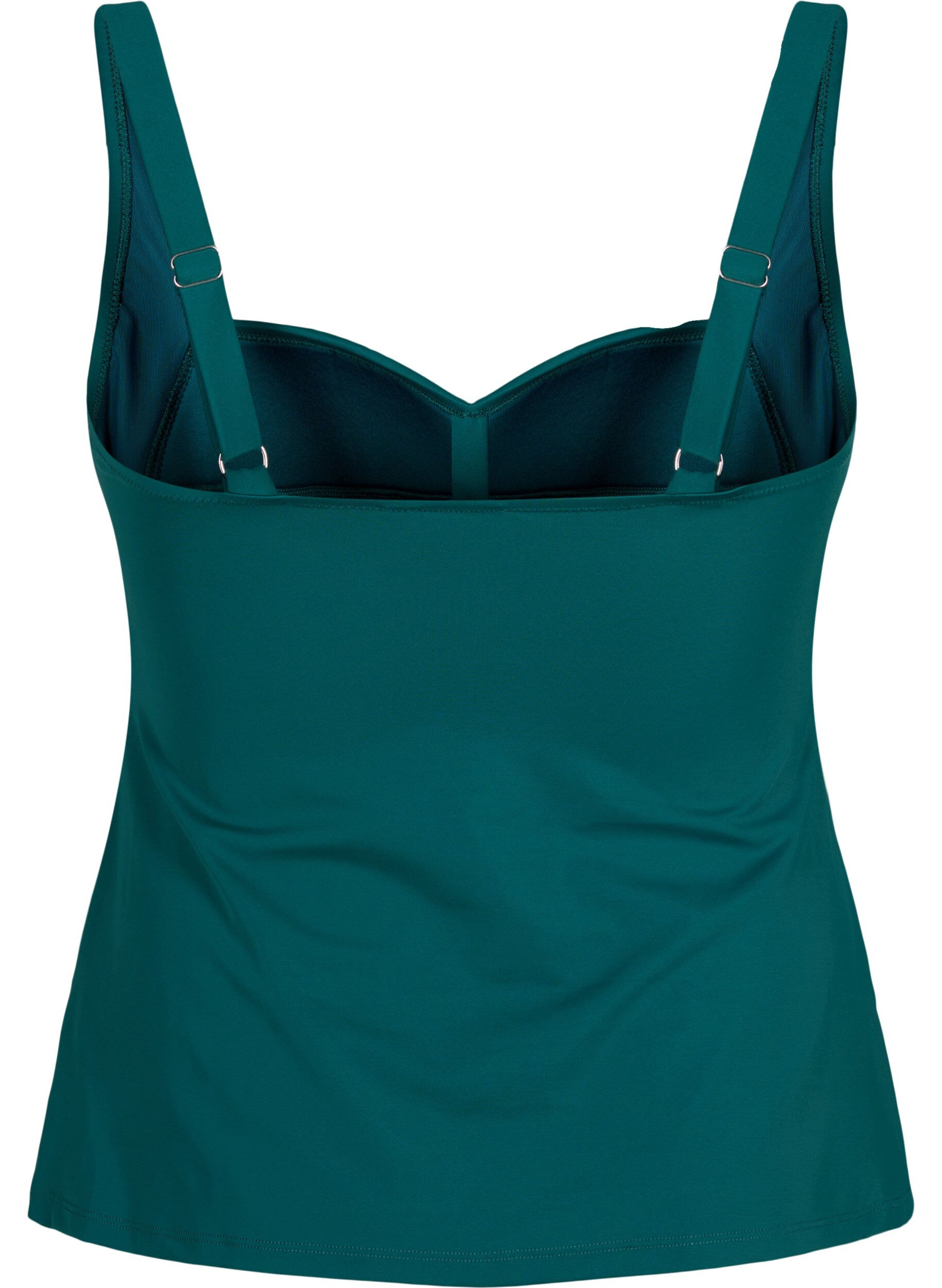 Zizzi Tankini med drapering, Gr&oslash;nn, Packshot image number 1