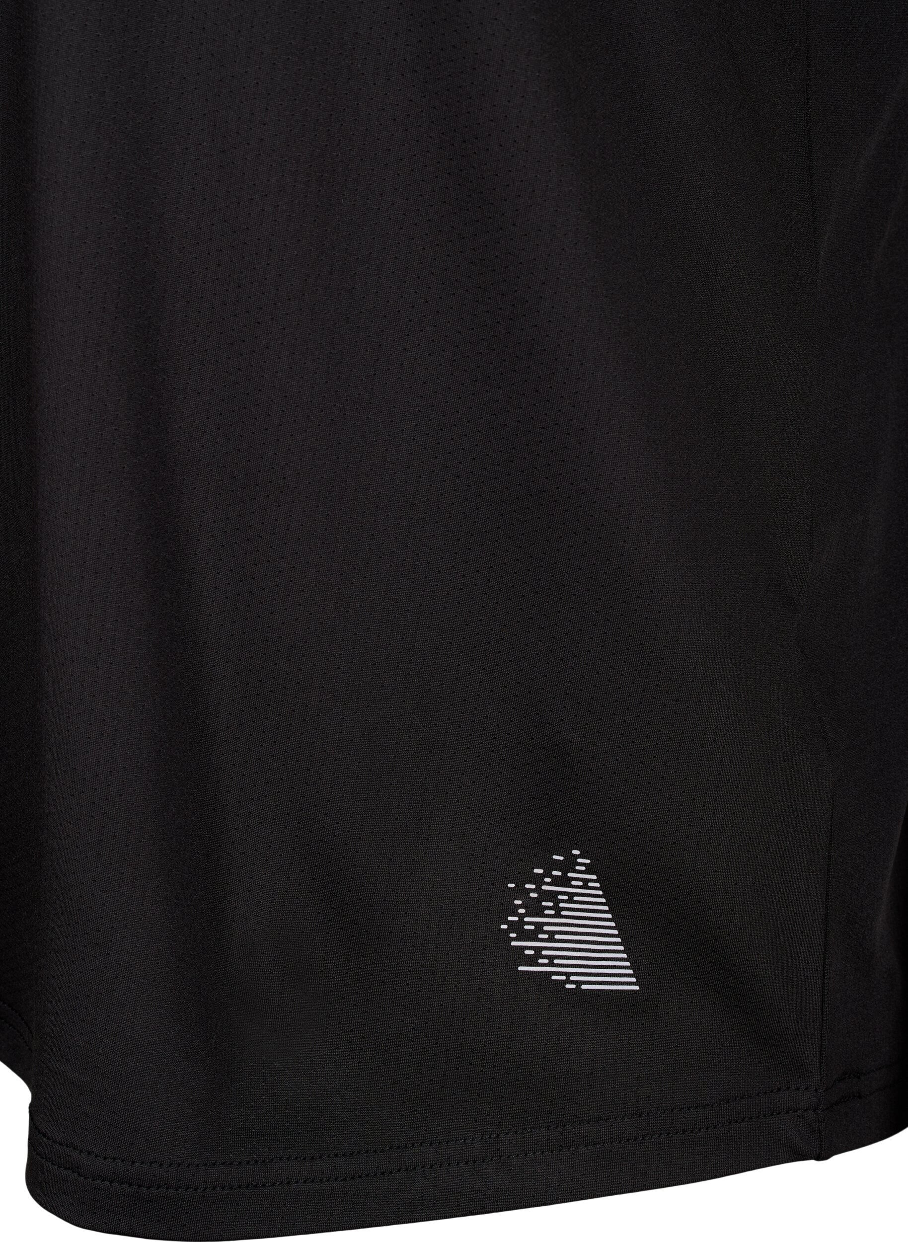Zizzi Polo-T-skjorte med V-hals, Black, Packshot image number 3