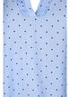 Prikkete bluse med 3/4 ermer i viskosemateriale, Light Blue Dot, Packshot image number 2