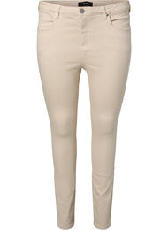 Amy jeans med høyt liv og super slim fit, Oatmeal