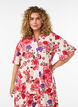 Bomullsmidikjole med blomsterprint, R&oslash;d, Model image number 2