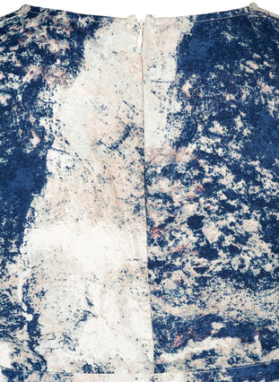 Kortermet midikjole med mønster, Twilight Blue AOP, Packshot image number 3