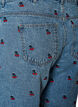 Broderte denimshorts, Bl&aring;, Packshot image number 3