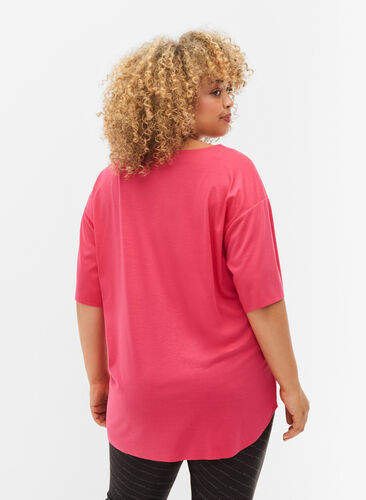 Treningsgenser med korte ermer, Azalea, Model image number 1