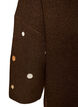 Strikkebluse med sm&aring; broderte motiver, Brun, Packshot image number 3