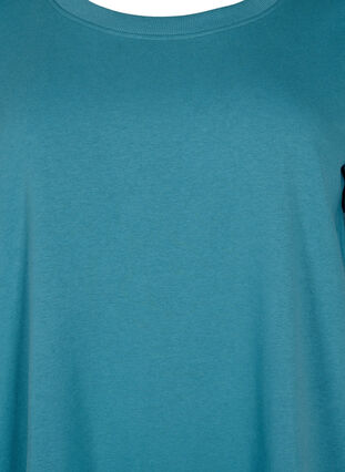 Kjole med korte ermer og splitt, Brittany Blue, Packshot image number 2