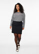 Kort skjørt med strikk i midjen bak, Black, Model image number 3