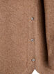 Lang strikkebluse med kuleknapper, Brun, Packshot image number 3