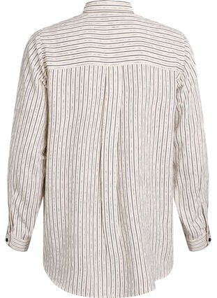 Zizzi Skjorte med stripemønster, White Stripe, Packshot image number 1