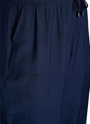 Zizzi Cargobukser med høy midje, Blå, Packshot image number 2