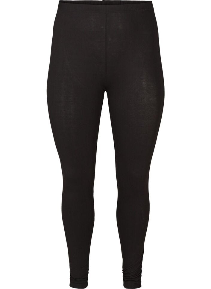 Basis leggings i viskose, Svart, Packshot image number 0