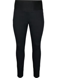 FLASH - Jeggings med bred strikk i midjen, Black