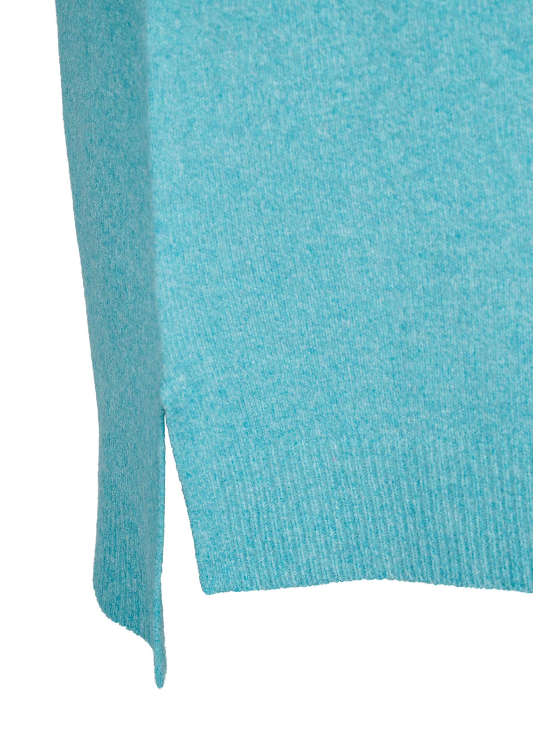 Zizzi Strikket kjole med splitt, R. Waters/White Mel., Packshot image number 3