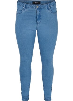 Zizzi Super slim Amy jeans med høyt liv, Blå, Packshot image number 0
