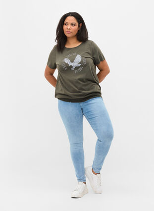 T-skjorte i økologisk bomull med smock, Ivy Acid Eagle AS S, Model image number 2