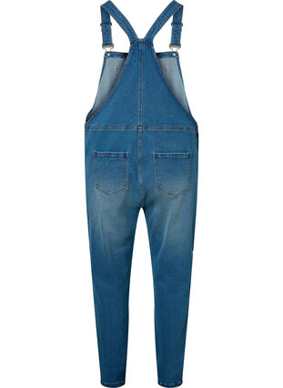 Snekkerbukser i denim, Blue denim, Packshot image number 1