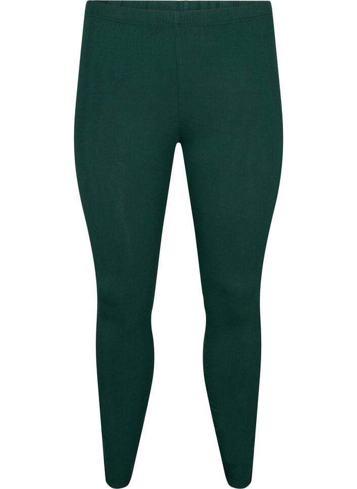 Basis leggings i viskose, Gr&oslash;nn, Packshot image number 0