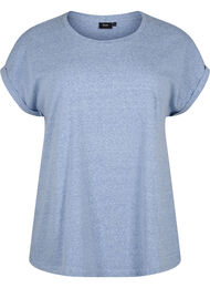 Melert T-skjorte med korte ermer, Moonlight Blue Mel. 