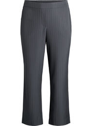FLASH - Loose bukser med lommer, Dark Grey Mel Stripe