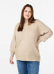 Strikkebluse med rhinesteiner, Beige, Model image number 0