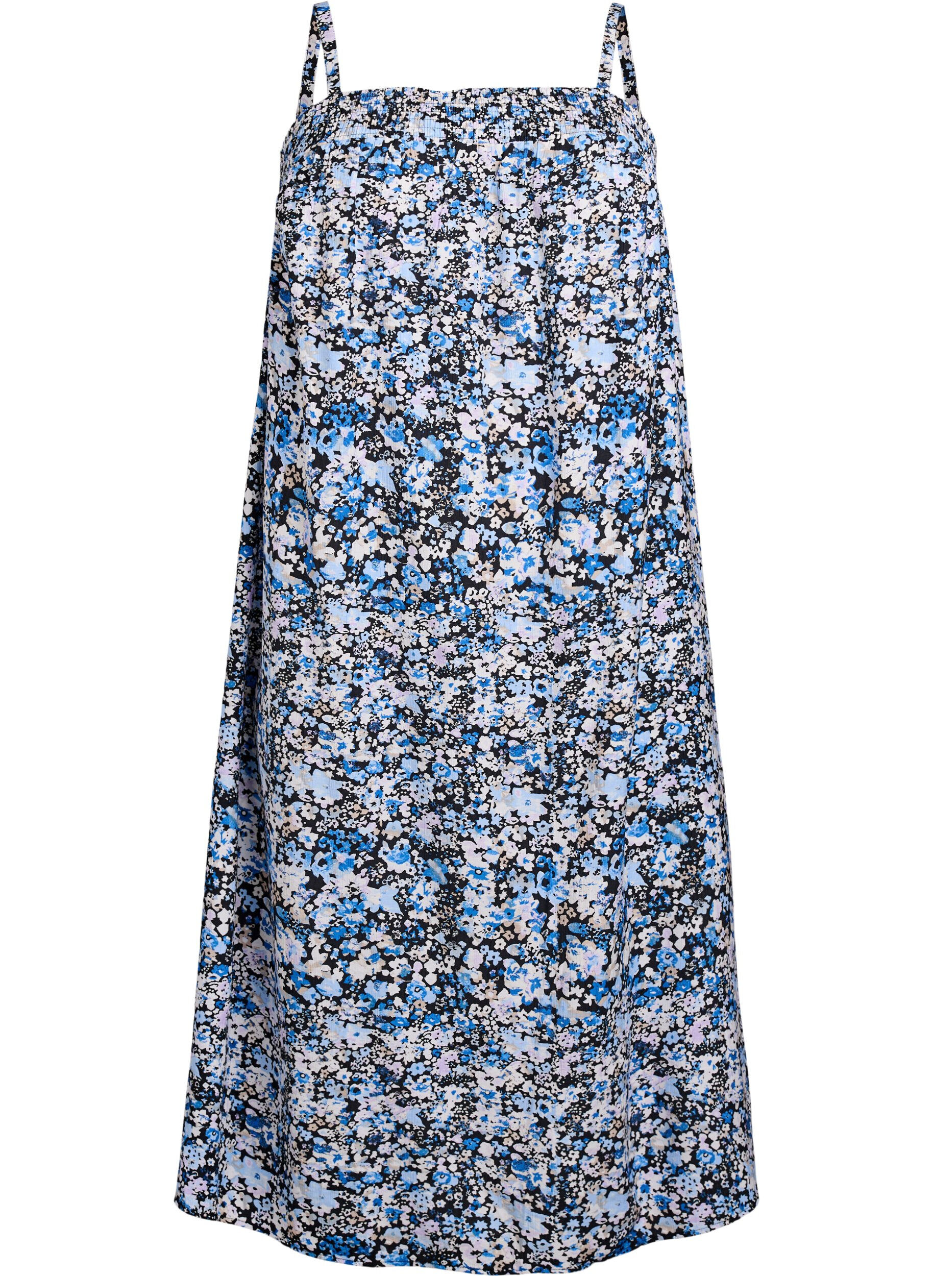 Zizzi Midi slip-kjole i viskose, Svart, Packshot image number 0