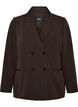 Dobbeltradet blazer med Loose fit, Brun, Packshot image number 0