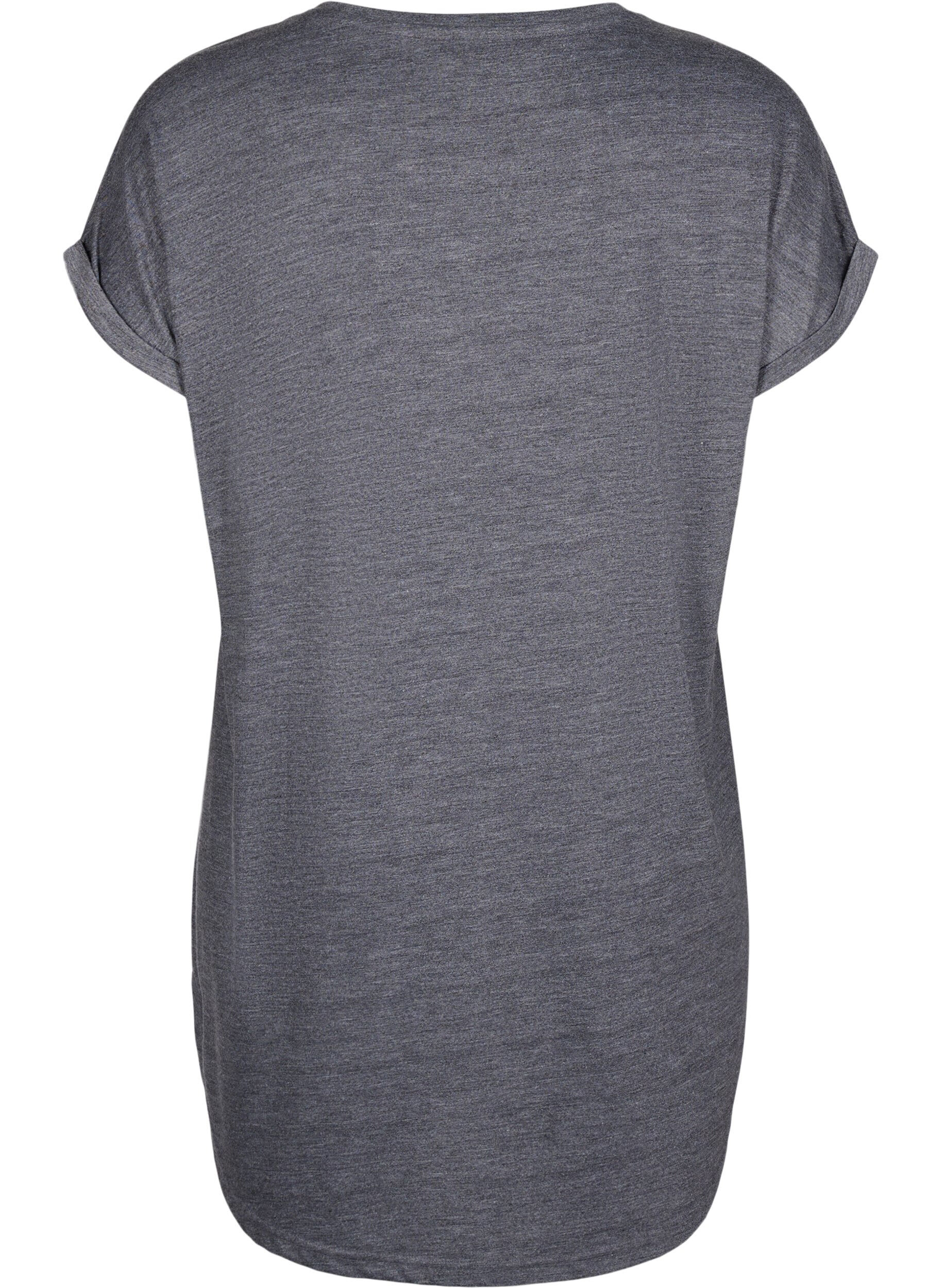 Zizzi Kortermet nattkjole med teksttrykk, , Packshot image number 1