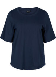 Bomullsbluse med brede 2/4-ermer, Night Sky