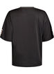 Sporty T-skjorte med V-hals og racermotiv, Svart, Packshot image number 1