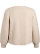 Cardigan med ull og alpakka og dekorative knapper, Beige, Packshot image number 1