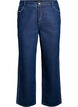 Jeans med vide ben og nagler med høy midje, Blå, Packshot image number 0