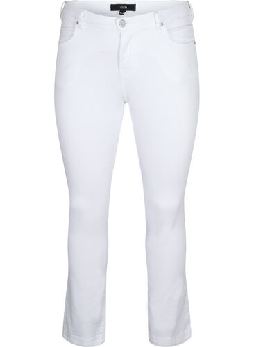 Slim fit Emily jeans med normal høyde i livet, White, Packshot image number 0