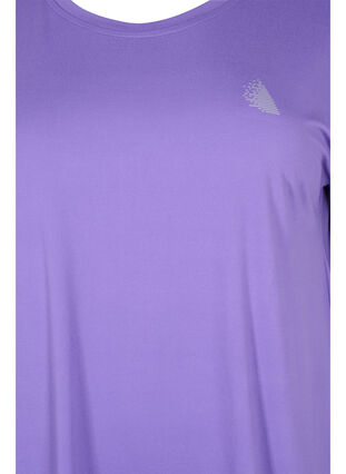 Ensfarget t-skjorte til trening, Passion Flower, Packshot image number 2