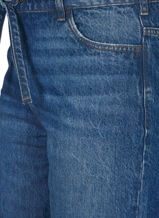 Zizzi Slim fit denimshorts med knytebelte, Blå, Packshot image number 2