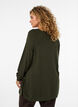 Strikkebluse med knapper p&aring; siden, Gr&oslash;nn, Model image number 2