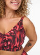 Bikinitopp med print og volangdetaljer, Rosa, Model image number 2