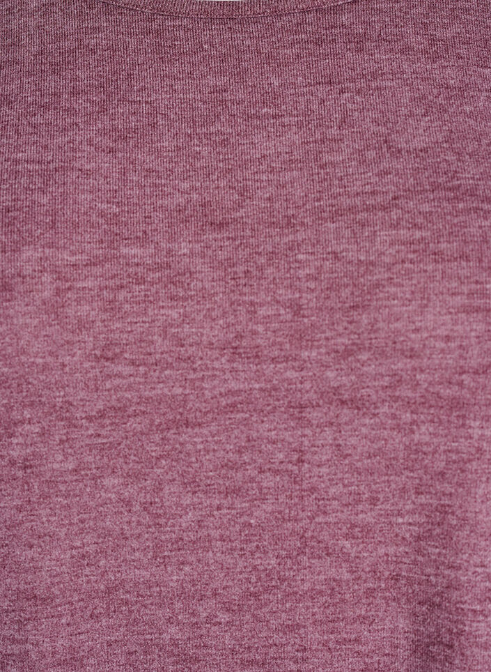 Jersey bluse med 3/4 ermer, R&oslash;d, Packshot image number 2