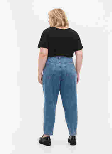 Cropped Gemma jeans med høyt liv, Light blue denim, Model image number 1