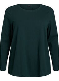 Basis jersey bluse med lange ermer, Scarab