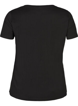 T-skjorte i bomull med nagler, Black, Packshot image number 1