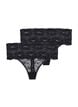 2-pk g-streng truse, Svart, Packshot image number 0