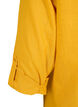 Skjortebluse i bomull med V-hals, Golden Yellow, Packshot image number 3
