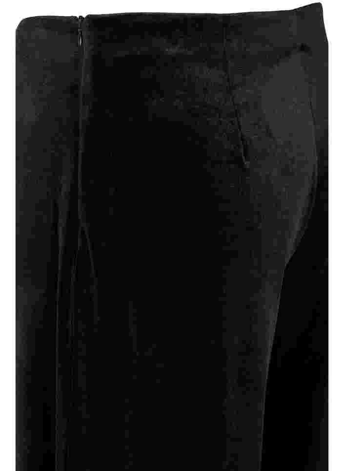 Velurbukser med vidde, Black, Packshot image number 3